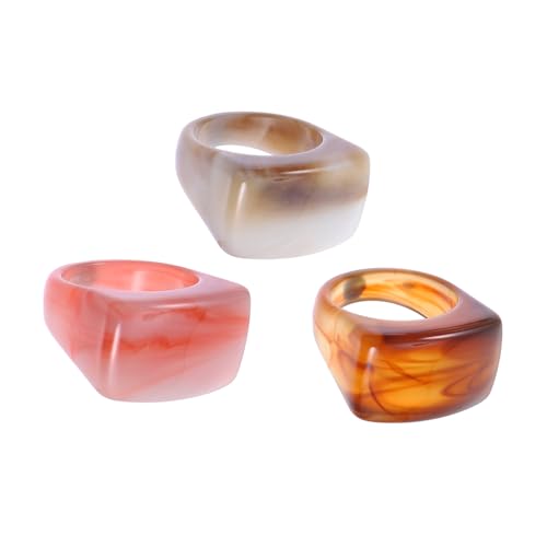 COLLBATH 3St Ring aura haloowen weihnachtliche kleinigkeiten weihnachtspresent halobolt Geschenk für Mädchen Geschenke für Mädchen kalter Wind Schmuck einstellen schmücken Fräulein Acryl von COLLBATH