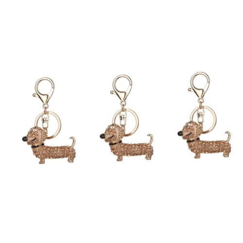 COLLBATH 3St Schlüsselanhänger reizendes Hündchen Keychain Hund geldbörse anhänger Dackel für Valentinstag valentinsgeschenk for Valentines Day taggeschenk von COLLBATH