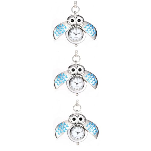 COLLBATH 3St Taschenuhr Chokerhalsketten für Frauen Uhr mit Eulenanhänger Herrenhalskette Vintage Kettenuhr Mann beobachten weihnachtspräsente Weihnachten von COLLBATH