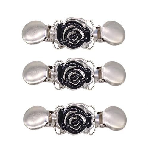 COLLBATH Mode Kleidung Clips Blume Form Strickjacke Clips Versilbert von COLLBATH