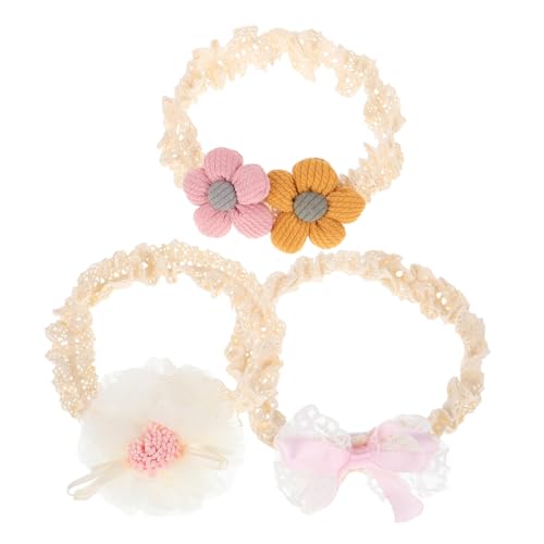 COLLBATH 3stücke Stirnband Mädchen Dehnbar Aus Zuverlässigem Material Maschinenwaschbar Mit Elegantes Blumendesign Geeignet Für Geburtstage Fotoshootings Und Alltag von COLLBATH