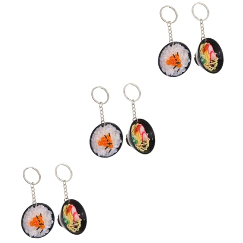 COLLBATH 3sets Künstliche Lebensmittel Schlüsselbund Schlüsselbund Schlüssel Kette Zubehör PVC 2 Stücke * 3 von COLLBATH