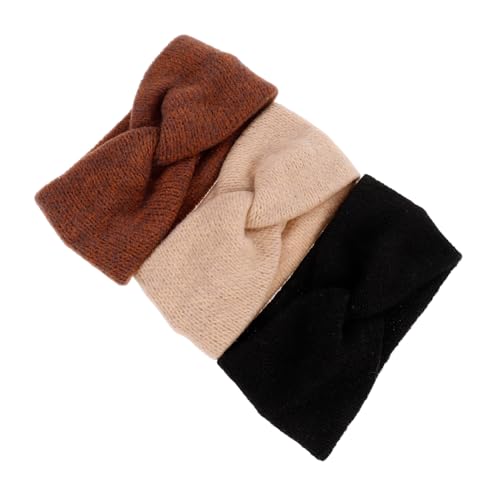 COLLBATH 3st Herbst-winter-stirnband Baumwoll-hijab Für Frauen Geflochtene Stirnbänder Für Gehäkeltes Stirnband Dehnbare Stirnbänder Für Frauen Kopfbedeckung Garn Herbst Und Winter Fräulein von COLLBATH