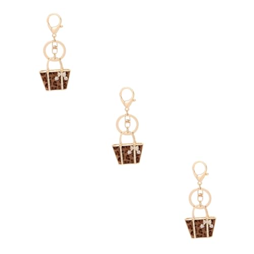 COLLBATH 3st Schlüsselanhänger Mit Leopardenmuster Leopardendekor Schlüsselanhänger Strass Schlüsselringe Dekorativer Schlüsselanhänger Hängende Verzierung Für Taschen Strasssteine von COLLBATH