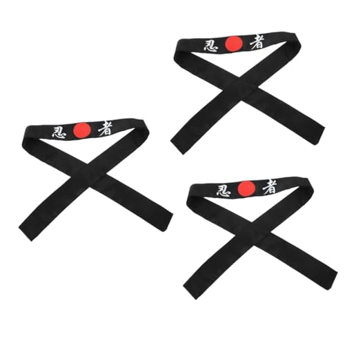 COLLBATH 3stücke Japanisches Sushi Stirnband Bandana Für Karate Und Samurai Kostüme Einstellbares Kopfband Für Authentisches Japanisches Design Für Partys Und Sport von COLLBATH
