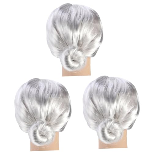 COLLBATH 3stücke Old Lady Perücke Cosplay Zubehör Für Halloween Weihnachten Und Lustige Verkleidung Für Damen Und Wiederverwendbar Und Zu Tragen von COLLBATH