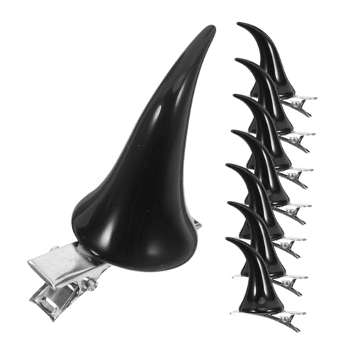 COLLBATH 4 Paare Gothic Teufelshörner Haarspangen Halloween Haarclips Ox Horn Haarschmuck Damen Kostüm Zubehör Langlebig Modisch Vielseitig Einsetzbar von COLLBATH