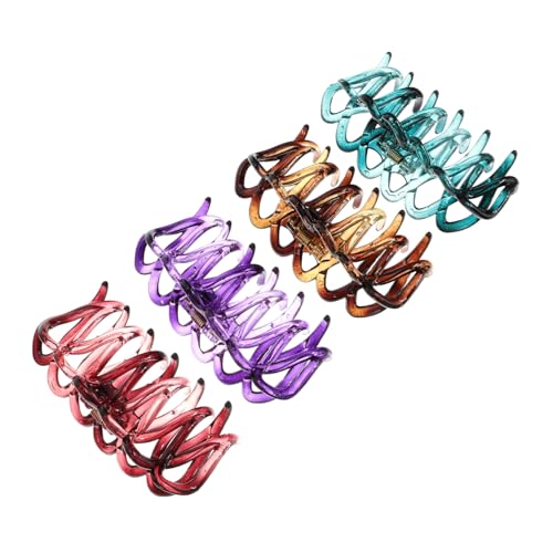COLLBATH 4 Stück Acryl Haarklammern Bunte Klauenclips für Damen Rutschfeste Haarklammer Geeignet für Dickes Haar Haarspangen Frisurenhalter von COLLBATH