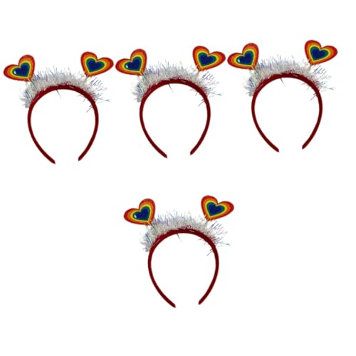 COLLBATH 4 Stücke Stolz Dekoration Stirnband Regenbogen Haar Hoops Für Mädchen Festival Zubehör von COLLBATH