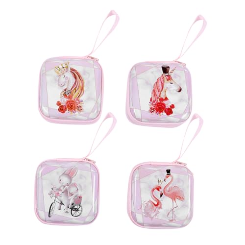 COLLBATH 4stücke Einhorn Geldbörse Für Mädchen Aufbewahrungsbox Aus Weißblech Wechselgeldbörse Tasche Für Ohrhörer Und Kleingeld Für Urlaub Und Alltag von COLLBATH
