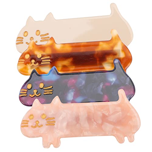 COLLBATH 4stücke Katzenform Haarclips Für Mädchen Junge Mädchen Haarspangen Mit Cartoon Design Haarschmuck Zubehör Für Kleinkinder Alltag Und Partys von COLLBATH