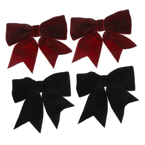 COLLBATH 4 Stück Haarspange Aus Samt Mit Schleife Kopfbedeckungen Für Schmetterlings-haarschmuck Schmetterlingsclips Für Mädchen Große Haarspangen Mit Schleife Haarspange Metall von COLLBATH