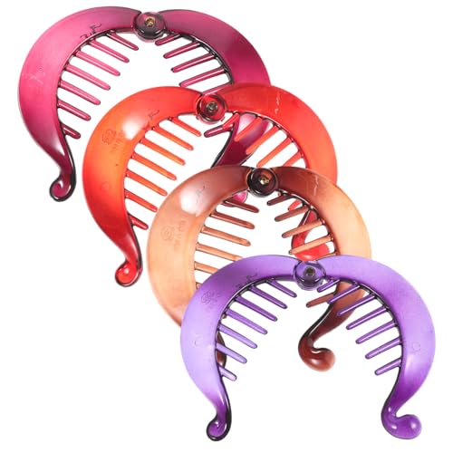 COLLBATH 4stücke Haarspange Banane Für Damen Haarspangen Haarklammern Bananenhaarspangen Für Feines Haar Haarschmuck Zum Stylen Haarspangen Für Dickes Haar von COLLBATH