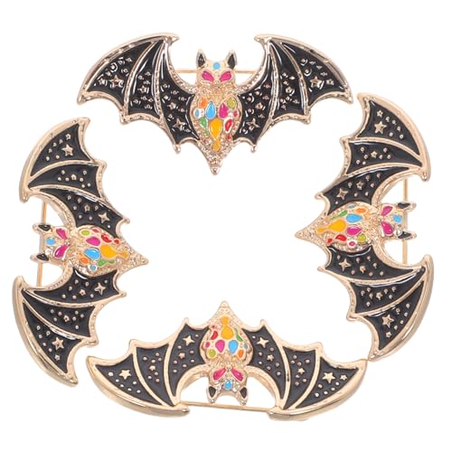 COLLBATH 4 Stück Retro Fledermaus Brosche Retro Schulterbrosche Süße Brosche Tierbrosche Anstecknadel Für Damen Schal Anstecknadel Broschennadeln Altmodische von COLLBATH