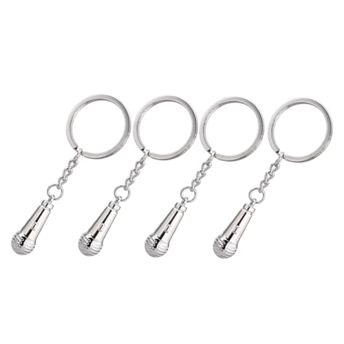 COLLBATH 4 Stücke Schlüssel Mikrofon Keychain Kreative Tasche Zubehör Schlüssel Dekorative Ornament von COLLBATH