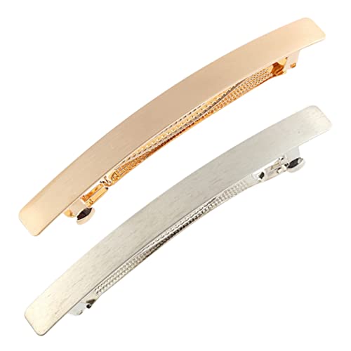 COLLBATH 4 Stück Teiliges Damen Haarklammern aus Robustem Legierungs Material Schlankes Gebürstetes Design in Gold und Silber Haarspangen für Alltag Party und Reisen Haar Accessoire von COLLBATH