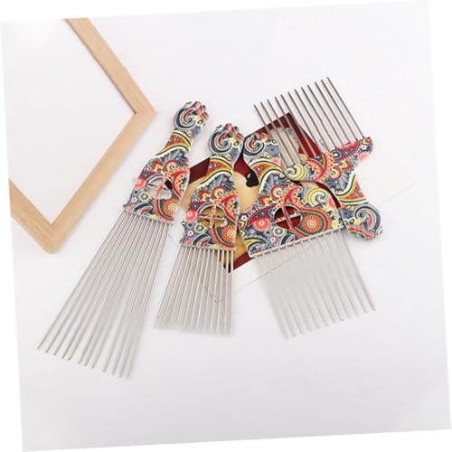 COLLBATH 4 Stück Teiliges Hair Styling Kämme aus Edelstahl Grobzinkiger Afro kamm für Lockiges Haar Frizz reduzierendes Styling tool Geeignet für Damen und Herren Vielseitig für Alltag und von COLLBATH