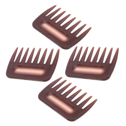 COLLBATH 4 Stück Teiliges Herren Haarkamm aus Stabilem Kunststoff Breitzahnig Antistatisch für Professionelle Friseure und Haushalt zum Stylen Formen und Texturieren von Glattem und von COLLBATH