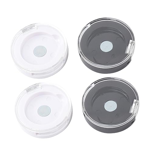 COLLBATH 4 Stück Teiliges Magnetische Lidschatten Boxen Einzelfarbige Kosmetikbehälter Weiß und Schwarz Leere Lidschatten Subpackaging Container Praktisch und Langlebig für Puder von COLLBATH