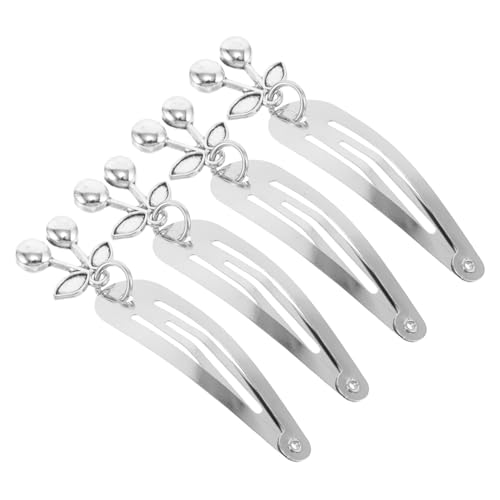 COLLBATH 4 Stück Teiliges Metall Snap Haarklammern mit Kirsch-anhänger Punkige Dekorative Haarspangen für Frauen Mädchen Langlebig und Stylisch für Partys Alltag von COLLBATH