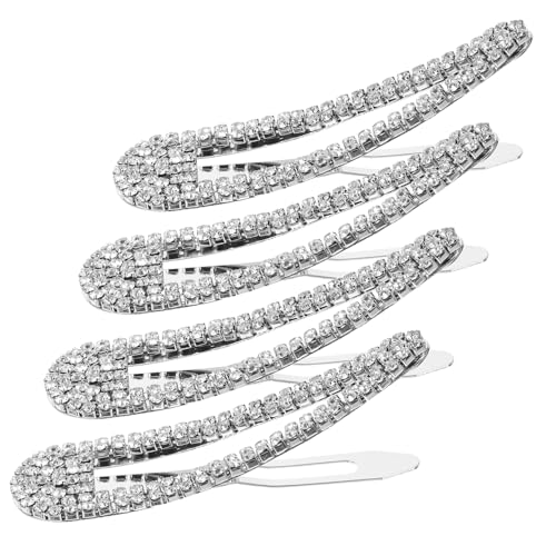 COLLBATH 4 Stück Teiliges Strass Haarschmuck Funkelnde Haarspangen mit Rhinestones Sichere Haarclips für Mädchen und Frauen Vielseitig für Alltag Party und Festliche Anlässe von COLLBATH