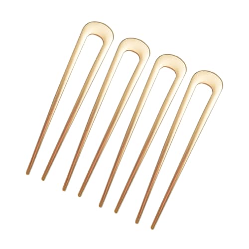COLLBATH 4 Stück Teiliges U förmiges Goldfarben Langlebige Haarnadeln für Damen Vielseitige Haarspangen für Verschiedene Frisuren und Anlässe Stilvolles Haarschmuck accessoire für Frauen von COLLBATH