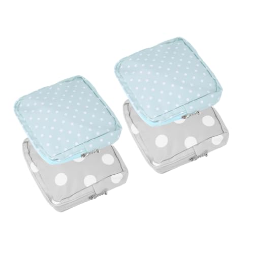 COLLBATH 4 Stück Teiliges Wiederverwendbare Perioden Tasche aus Oxford Kompakte Feuchtigkeitsdichte Hygiene Beutel für Damen Diskreter und Tragbarer Aufbewahrungsbeutel für Schule Büro und von COLLBATH