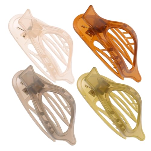 COLLBATH 4 Stück Transparente Acryl haarspangen Französische Gewölbte Haarklammern für Damen Rutschfest Langlebig Modisches Haaraccessoire für Alltag Hochzeit und Frisuren von COLLBATH