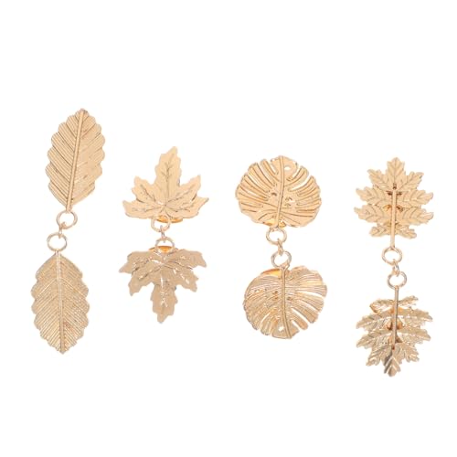 COLLBATH 4 Stück Vintage Cardigan Clips aus Langlebiger Zinklegierung Blattförmige Strickjacken Schalhalter Vielseitige Schmucknadeln für Frauen Büro Party und Alltagskleidung von COLLBATH