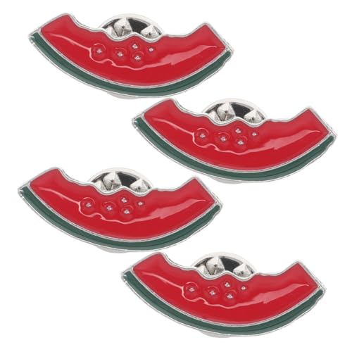 COLLBATH 4 Stück Wassermelonen Broschen Zinklegierung Niedliche Emaille Anstecker für Frauen Frucht Design für Kleidung Hüte und Taschen Sommer Accessoires von COLLBATH