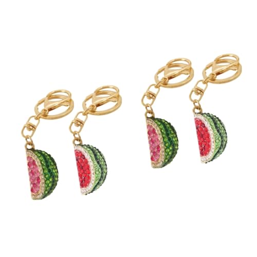 COLLBATH 4 Stück Wassermelonen-Schlüsselanhänger Schwerlastschlüssel Schmuck Niedlicher Schlüsselanhänger Taschenanhänger Schlüsselanhänger Wassermelone Schlüsselanhänger Rucksackanhänger von COLLBATH