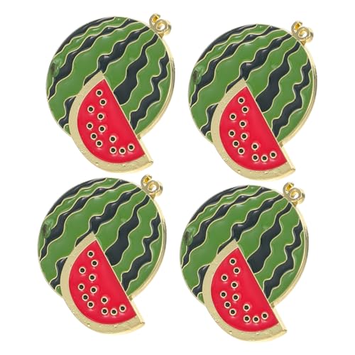 COLLBATH 4 Stück Wassermelonen-broschen aus Legierung Modische Cartoonartige Anstecknadeln als Statement-fruchtschmuck für Damen und Herren Vielseitige Pins für Kleidung Jacken Hüte von COLLBATH