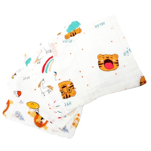 COLLBATH 4stücke Baumwolle Waschlappen Wasser Saugfähigen Tücher Gesicht Handtücher Spucktücher Für Neugeborene Jungen Mädchen von COLLBATH