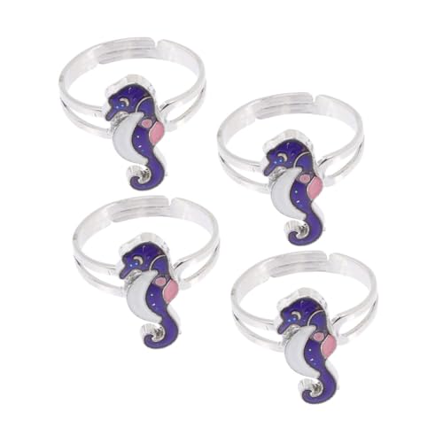 COLLBATH 4 Stücke Niedliche Seepferdchenringe Ozeantier Offene Ringe Für Frauen Mode Stapelbare Erweiterbare Fingerringe COLLBATH 4 Stücke Niedliche Seepferdchenringe Ozeantier Offene Ringe Für Frauen Mode Stapelbare Erweiterbare Fingerringe von COLLBATH