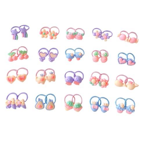 COLLBATH 40 Stück Teiliges Elastische Haargummis für Dünnes Haar Weiche Flexible Haarschleifen Strapazierfähige Mini Haarbänder für Mädchen Geeignet für Alltag Partys und Festlichkeiten von COLLBATH