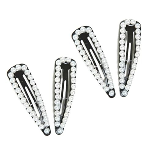 COLLBATH 4stücke Haarspange Mit Perlen Rutschfeste Schnapp-haarspangen Haarstyling-accessoires Für Frauen Mädchen Kleinkinder Elegant Langlebig von COLLBATH
