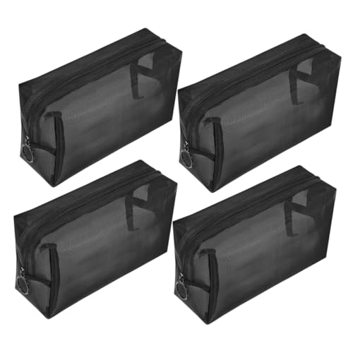 COLLBATH 4stücke Netz-Make-up-Tasche Mit Reißverschluss Reise-Kosmetiktasche Aus Nylon Kleine Hautpflege-Organizer Für Zuhause Und Unterwegs von COLLBATH