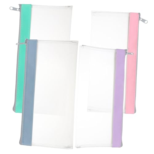 COLLBATH 4stücke Transparente Geldbeutel Mit Reißverschluss Für Bargeldumschläge Und Scheckaufbewahrung Zur Budgetierung Und Sicheren Aufbewahrung von COLLBATH