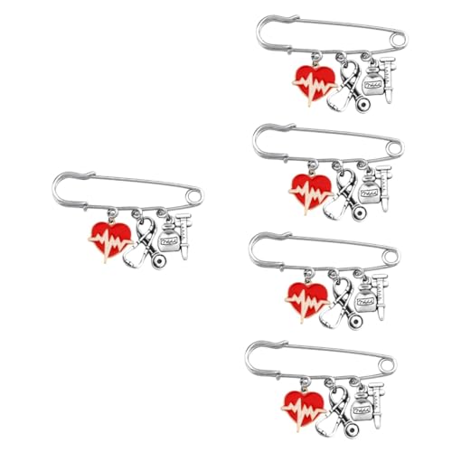 COLLBATH 5 Stück Arzt Krankenschwester Brosche -stift Pflegestift Broschennadel Broschen Für Frauen Große Sicherheitsnadel Jeans-anstecknadel Damenbroschen Und -nadeln Legierung von COLLBATH