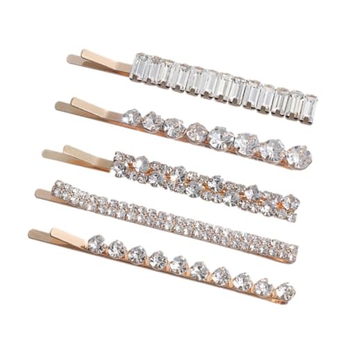 COLLBATH 5 Stück Funkelnde Strass haarspangen Geometrische Haarklammern aus Metall für Frauen Eleganter Haarschmuck mit Kristallverzierung Vielseitig für Alltag Party und Hochzeit Geeignet von COLLBATH