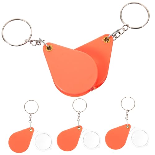 COLLBATH 5 Stück Mini-klapplupe Schlüsselanhänger Schmuck Glas Tragbare Leselupe Licht Abs-Material Handlupe Für Buch von COLLBATH