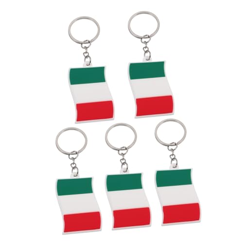 COLLBATH 5-teilige Stilvolle Schlüsselanhänger Mit Italienischer Flagge Metallanhänger Für Handtasche Oder Rucksack Für Nationale Feiern Souvenir von COLLBATH