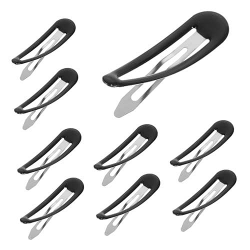 COLLBATH 50 Stück Schwarze Metall Haarspangen Damen Snap Clips Langlebig Rutschfest Vielseitig für Haartypen Geeignet Täglicher Gebrauch Festival Strand Frisuren von COLLBATH
