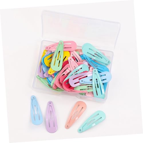 COLLBATH 50 Stück Teiliges Haarclip Metall Haarnadeln Candy Farben Haarklammern für Mädchen Bunte Haarspangen Schonend und Einfach Anzubringen für Alltag und Besondere Anlässe von COLLBATH