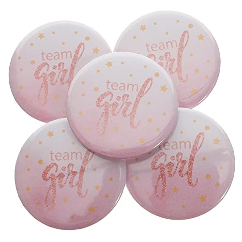 COLLBATH 50 Stück Weißblech abzeichen Accessoires für Mädchen Junge Mädchen Button-Taste Ornament Geschenke zarte Abzeichen für die Babyparty Abzeichen aus Weißblech Kleidung schmücken Rosa von COLLBATH