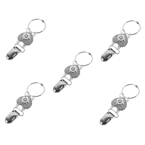 COLLBATH 5St Hutclip Rucksack-Hut-Clips Clip für Reisekappen Gepäckhuthalter Kappenclips Hutklammer Reisehut-Clips Hut-Geldbörsen-Befestiger Handtasche Fäustlinge Clips Zinklegierung Silver von COLLBATH