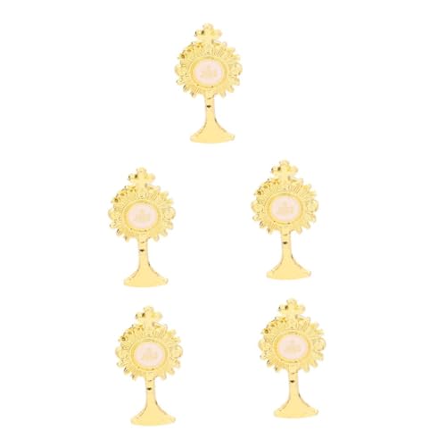 COLLBATH 5St Kelchbrosche zur Heiligen Kommunion erstkommunion kommunionsgeschenk Kreuzschmuck Gruß Anzugnadel Emaille religiöse Anstecknadel religiöse Krawattennadel Zinklegierung Golden von COLLBATH