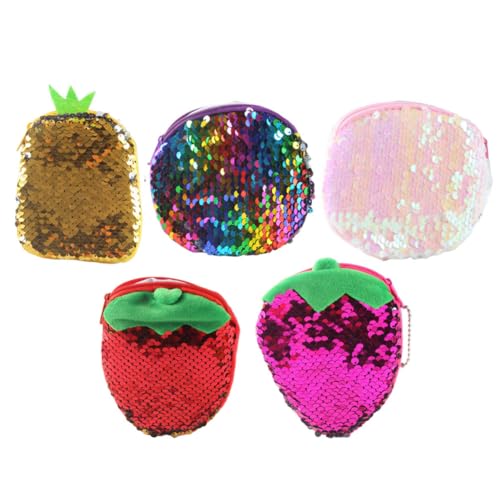 COLLBATH Kleingeldbörse Mit Reißverschluss Pailletten-münztasche Kleine Tragbare Wechseltasche Passt in Handtasche Oder Rucksack von COLLBATH