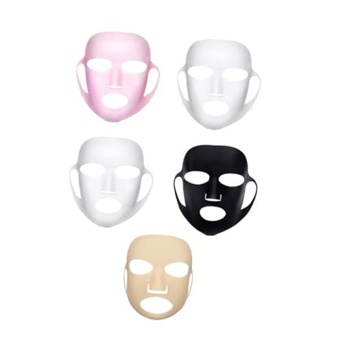 COLLBATH 5stücke Silikon Gesichtsmaske Abdeckung Wiederverwendbar Maskenhülle Rutschfeste Abdeckung Für Masken Sicher Und Geruchsneutral Einfach Zu Tragen von COLLBATH