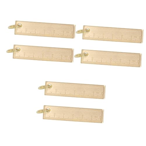COLLBATH 3sets Dekorative Schlüsselanhänger Lineal Form Mini Schlüsselanhänger Metall Schlüsselanhänger Meter Lineal 2 Stücke * 3 von COLLBATH